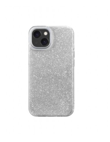 Coque paillettes argent