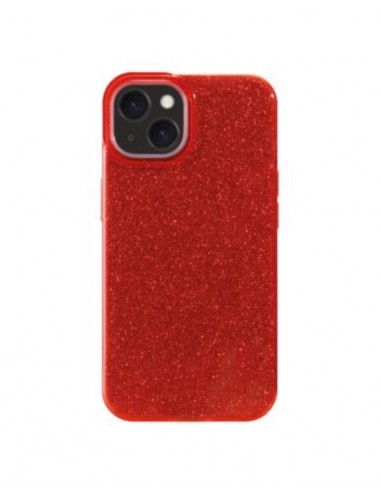 Coque paillettes rouge