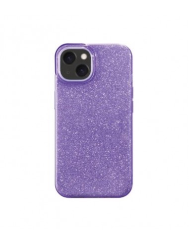 Coque paillettes violet