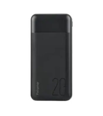 Batterie externe power bank 20 000 mAh avec charge rapide noir