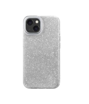 Coque paillettes argent